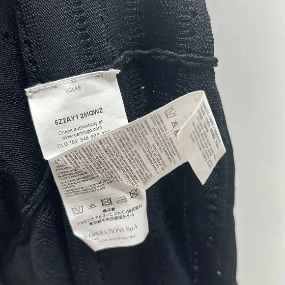 Emporio Armani Sweater Dress Mini Knit Long Sleeve Stretch Black New Size 40 XS - Picture 8 of 11